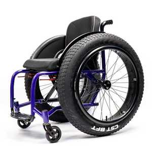 <span class=keywords><strong>Silla</strong></span> <span class=keywords><strong>de</strong></span> <span class=keywords><strong>Ruedas</strong></span> Manual Plegable <span class=keywords><strong>de</strong></span> Metal con Amortiguador y Neumáticos Grandes <span class=keywords><strong>para</strong></span> Nieve y <span class=keywords><strong>Playa</strong></span>, Todoterreno, Certificación CE BZ-S009, 1 Año <span class=keywords><strong>de</strong></span> Garantía - Product Image 1
