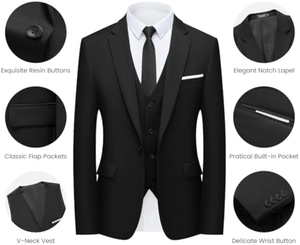 <span class=keywords><strong>Traje</strong></span> de 3 Piezas para Hombre, Corte Entallado, <span class=keywords><strong>con</strong></span> Cuentas, para Boda, Fiesta, Negocios, Blazer, Chaleco <span class=keywords><strong>y</strong></span> Pantalones - Product Image 5