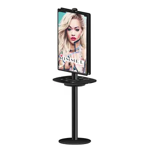 Floor Standing Cell Phone Charging Station Anodized Aluminum Steel Acrylic floor standing multiple public charging kiosk