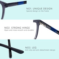 Monture de lunettes optiques en acétate personnalisée pour hommes, grande monture, style simple, Amérique du Sud, fourniture d'usine, vente en gros