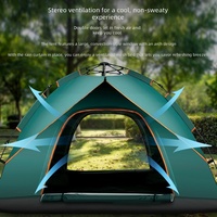 Tente de camping instantanée, hydraulique, entièrement automatique, imperméable, résistante à la pluie, grand espace, tente familiale pour la randonnée en plein air