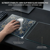 Tapis de souris rectangulaire en verre trempé Anime, imprimé sur mesure, moule privé, tapis de souris de jeu antidérapant, accessoire informatique pour l'e-sport