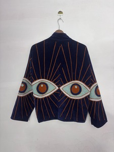 Chaqueta de Invierno Unisex de Terciopelo y Algodón con Bordado de Alta Calidad, Estilo Casual, Festivo, Bohemio, con Ojo Turco, Ideal para Regalo - Product Image 4