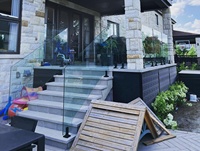 Collier de serrage en acier inoxydable 316 pour balustrade en verre, garde-corps de balcon et terrasse