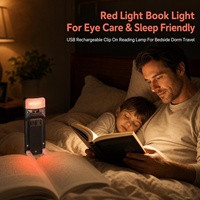 Lampe de lecture portable avec logo personnalisé, bras réglable, lumière LED pour la lecture nocturne dans la chambre et l'utilisation sur le bureau
