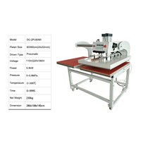 Presse à chaud pneumatique grand format 60x80cm à double station pour l'impression de sacs en papier par sublimation pour usine de vêtements