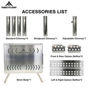 INBESTCAMP - Estufa Portátil de Acero Inoxidable para Sauna, Precio de Fábrica, Chimenea Larga, Gran Capacidad, Uso en Invierno, Picnic al Aire Libre, Pesca en Hielo - Product Image 2