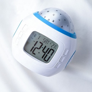 KH-CL025 Phòng Ngủ Cạnh Giường Ngủ Sự Thay Đổi Màu LED Ánh Sáng Ban Đêm Ngủ Huấn Luyện Viên Bảng Kỹ Thuật Số Trẻ Em Đồng Hồ Báo Thức Với Ngôi Sao Trên Bầu Trời Chiếu - Product Image 4