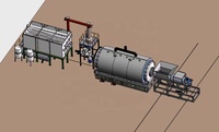 Machine à pyrolyse automatique du plastique en essence de l'UE qui transforme le plastique en usine de mazout