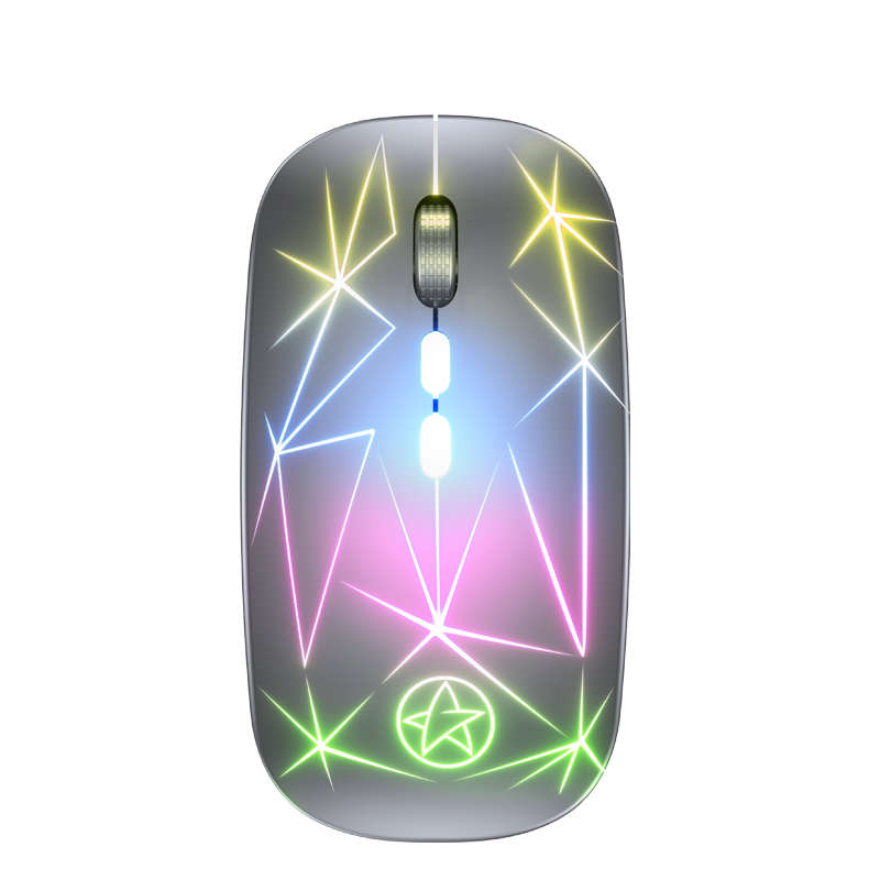 Oplaadbare Lithium Batterij Kleurrijke 2.4Ghz Optical Gaming Wireless Mouse