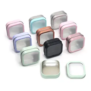 Small Mint Lip Balm Solid Perfume Soap Packaging Metal Rectangle Tin Box Tin Tube Case