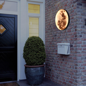 Lampe murale extérieure étanche en forme de lune, lumière LED créative pour jardin, balcon, véranda, villa, paysage - Product Image 5