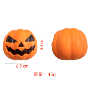 Jouet à presser Citrouille Effrayante, Mignon et Portable, Jouet Anti-stress d'Halloween pour Enfants et Adultes, Matériau PVC, Unisexe - Product Image 3