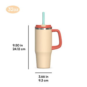 Taza Aislada Hong Ling con Pajita y Soporte para Botella, para Bebidas Frías y Calientes, Botella de Agua a Prueba de Fugas, Taza de Viaje Portátil - Product Image 2