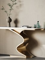 Table console moderne en métal, style luxe léger haut de gamme, simple, pour salon, véranda, couloir
