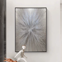 Peinture décorative murale moderne de luxe en forme de feuille, taille personnalisée, grande taille, 3D en relief, Art Déco, vente en gros d'usine