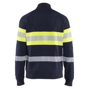 BLAKLADER - 346217628933M Sweat-shirt Multinorm avec zip Bleu marine/Jaune haute visibilité-EAN 7330509891506 HI-VIS WORKWEAR - Product Image 2