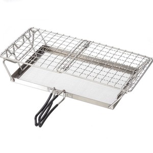 Stainless Steel Foldable <b>BBQ</b> Grill Rack Outdoor Cooking <b>Tool</b> With Handle Modern Design All Seasons Use - Product Image 1