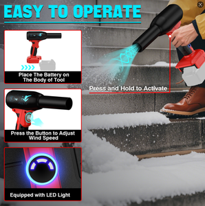 Mini souffleur à sec à jet pour <span class=keywords><strong>Craftsman</strong></span> 20v batterie 90000 tr/min souffleur sans fil à feuilles souffleurs de poussière turbo pour l'extérieur, le nettoyage de la voiture, le barbecue - Product Image 5