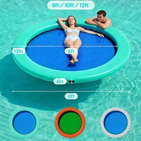 Plateforme Flottante Gonflable en Gros, Radeau Gonflable Flottant Durable pour Divertissement Aquatique Familial en Extérieur