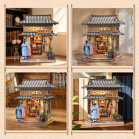 Kit de bricolage CuteBee CWGC224 Lotus Hall Hanbok Studio, maison miniature de style coréen, puzzle en bois 3D pour adultes