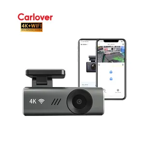Carlover kamera dasbor 4K Dingle, WIFI mobil DVR taman Mode kamera Mobil rekaman Loop kamera DVR mobil