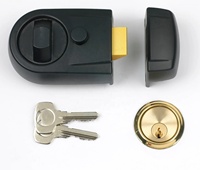 Serrure de porte d'entrée en alliage de zinc, verrouillage à la poignée droite, loquet de 40 mm et 60 mm, cylindre simple, loquet de sécurité, serrure de nuit