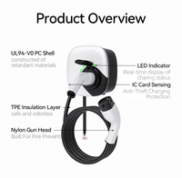 Nouvelle station de recharge pour véhicules électriques BOULT WP21 AC 16A 32A / IP65 Double câble, recharge domestique sans fil 7-22 kW, prise Type 2, marché européen