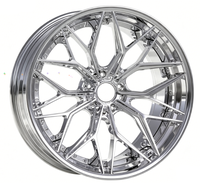 Jantes forgées 18-22 pouces concaves à déport profond, accessoires pneus, chrome, 3 pièces, Beadlock, pour voitures particulières