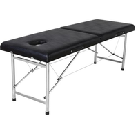 Table de massage/spa pliable et réglable en hauteur en acier inoxydable moderne, idéale pour salon de beauté, salon, extérieur et hôtel - Offre Spéciale