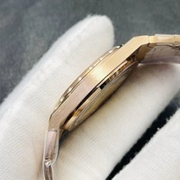 Montre-bracelet automatique classique de luxe, verre saphir, boîtier en acier inoxydable, fermoir pliant, résistante à l'eau 3BAR, aiguilles lumineuses