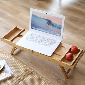 Caddy de bain plateau de petit déjeuner Combo bambou <span class=keywords><strong>baignoire</strong></span> Caddy plateau de <span class=keywords><strong>baignoire</strong></span> avec support pied pliable toboggan tablette <span class=keywords><strong>porte</strong></span>-livre plateau de <span class=keywords><strong>baignoire</strong></span> - Product Image 3