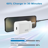 Chargeur mural PD EU 25W d'origine + câble Type-C 1M 1.5M 2M, kit adaptateur de charge rapide PD3.0 pour smartphone Samsung, appareils Android