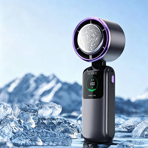 Ventilateur de Cou Portable Pliable 2026 à Vitesse Réglable (100 Vitesses, 13000 tr/min) avec Affichage Numérique – Nouveauté Promotionnelle - Product Image 1
