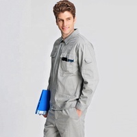 Ensembles d'uniformes de travail personnalisés pour hommes à manches longues – Veste et pantalon en coton pour ouvriers et ingénieurs – Vêtements de travail deux pièces en gros