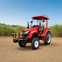 Potente Tractor Agrícola de 80HP con Tracción 4x4, Cabina con Aire Acondicionado, Fuerte Presión Hidráulica y Alta Capacidad de Elevación para Arado de Campos