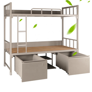 Lit superposé en métal <span class=keywords><strong>de</strong></span> haute qualité XINGYUAN pour adultes, étudiants, dortoir, avec armoire <span class=keywords><strong>de</strong></span> rangement, utilisation scolaire, hôtelière, robuste, antirouille - Product Image 5