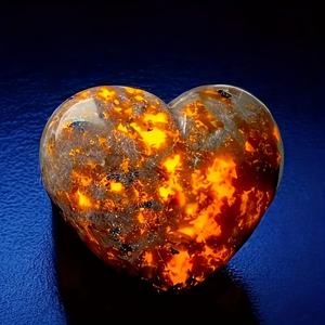 Cristal de Yooperlita en Forma de Corazón, Piedra Natural Pulida para Decoración del Hogar y Regalos Navideños, Venta al por Mayor - Product Image 1