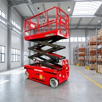Plataforma Elevadora de Tijera Eléctrica Autopropulsada de 3 m con Control Proporcional y Protección Contra Baches para Operaciones Aéreas en Almacenes
