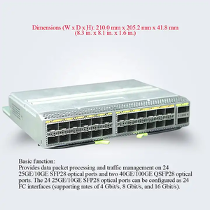 Tarjeta de interfaz CE88-D24S2CQ-U 03024GEG de 24 puertos 25GE/16G (SFP28) y 2 puertos 40GE/100GE (QSFP28) para h w - Product Image 4