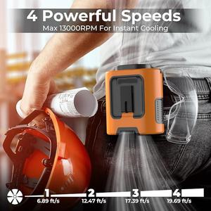 Ventilateur Socool 5000 mAh portable à clipser, pour le camping en extérieur, avec brumisateur d'eau, électrique, rechargeable par USB, lumière LED multifonction - Product Image 3