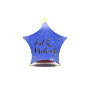 Custom Mini Moon Shape Eid Mubarak Muslim Islamic Arabic Airline Use Lollies Advent Calendar Transparent Ramadan Date Box