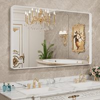 Miroir mural pleine longueur éclairé par LED avec interrupteur tactile, hôtels, salles de bain, cuisines, salons, salles de sport, appartements, salons, design moderne