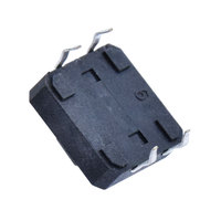 Sakelar Mikro DIP On-Off 12x12MM PCB Sakelar Taktil Tombol Tekan Persegi Kuning/hitam SMD 0.5A BTRE Tersedia