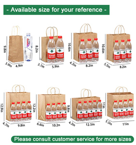 Sacs de restauration rapide à emporter pour faire les courses Sac en papier kraft recyclable multicolore avec impression personnalisée pour <span class=keywords><strong>restaurant</strong></span> magasin - Product Image 4