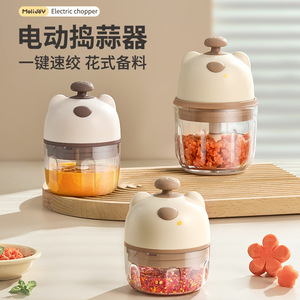 MoliJ8Y – mixeur électrique pour aliments pour bébés, avec design en forme d'ours, pour la préparation de purée pour nourrissons, grande capacité, facile à nettoyer, anti-éclaboussures - Product Image 3