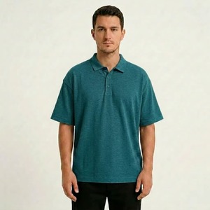 Camiseta polo extragrande para hombre, de corte holgado, manga corta, informal, de color sólido, de algodón suave, para verano, estilo urbano. - Product Image 4