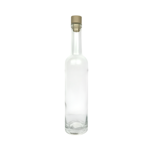 BOTELLA DE VIDRIO TRANSPARENTE DE 550 ML CON TAPÓN DE CORCHO - Product Image 1