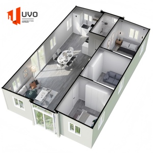 Maison préfabriquée de luxe de 40 pieds pliable et extensible Maison mobile modulaire de 3 chambres à coucher avec salle de bain complète pour USA Resort - Product Image 2