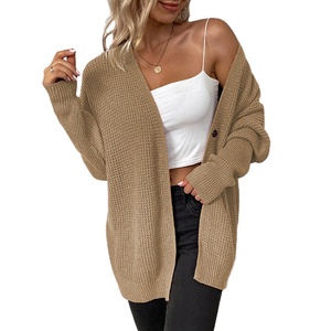 Cárdigan fino con un botón informal para <span class=keywords><strong>mujer</strong></span>, suéter de punto con <span class=keywords><strong>manga</strong></span> de murciélago a la moda para <span class=keywords><strong>mujer</strong></span> - Product Image 4